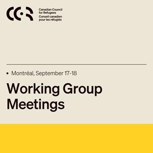 September 2026 Working Group Meetings